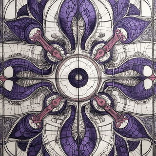 Crosshatch Baroque style, Midjourney V6.1: creative pattern composition