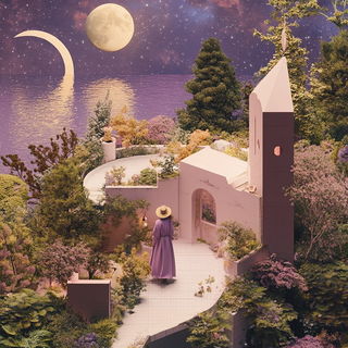 Vanishing Prism style, Midjourney V6.1: retro fairy-tale illustration