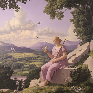 Vanishing Prism style, Midjourney V6.1: classical 18th-century oil painting