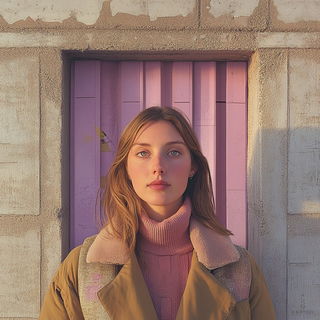 Vanishing Prism style, Midjourney V6.1: photographic portrait of female protagonist