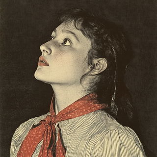 Brocadocosm style, Midjourney V6.1: photographic portrait of female protagonist