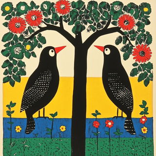 Crowscar Operatic style, Midjourney V6.1: traditional folk art