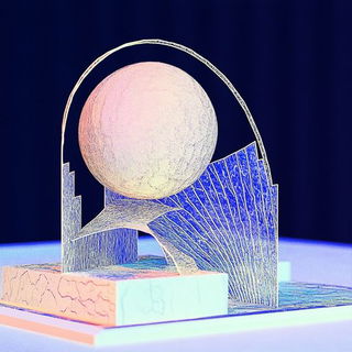 Cartoonwash style, Midjourney V6.1: abstract 3D render