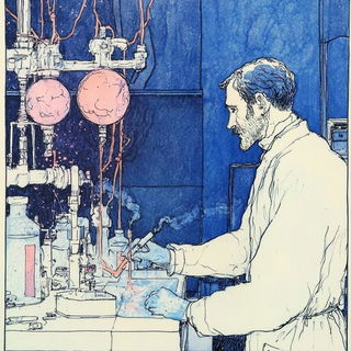 Cartoonwash style, Midjourney V6.1: editorial illustration for popular scientific magazine cover