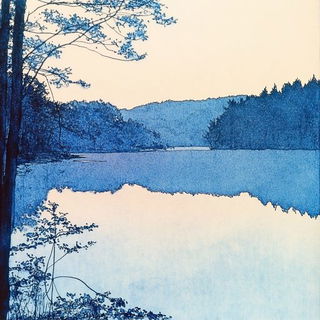 Cartoonwash style, Midjourney V6.1: realistic landscape photograph of quiet dawn