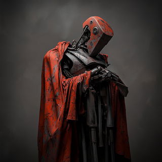 Chromafrontier style, Midjourney V6.1: concept art character design of retropunk steam knight
