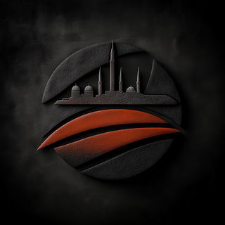 Chromafrontier style, Midjourney V6.1: bold minimalist logo design for Istanbul city municipal services