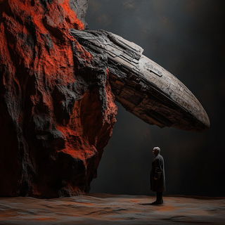 Chromafrontier style, Midjourney V6.1: cinematic shot from sci-fi movie