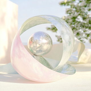 Pastel Fableline style, Midjourney V6.1: abstract 3D render