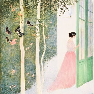 Pastel Fableline style, Midjourney V6.1: retro fairy-tale illustration