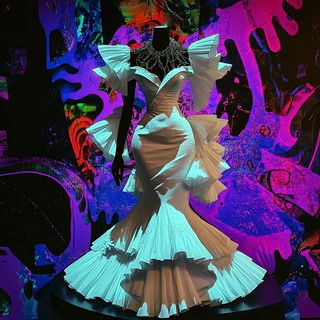 Ruinbraid style, Midjourney V6.1: haute-couture fashion outfit