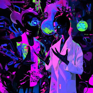Ruinbraid style, Midjourney V6.1: editorial illustration for popular scientific magazine cover