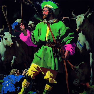Ruinbraid style, Midjourney V6.1: classical 18th-century oil painting