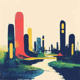 Studio Kera Volt style, Midjourney V6.1: megacity with futuristic bioarchitecture