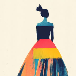 Studio Kera Volt style, Midjourney V6.1: haute-couture fashion outfit