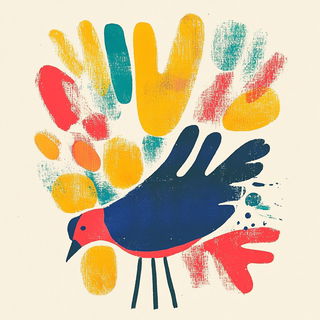 Studio Kera Volt style, Midjourney V6.1: traditional folk art