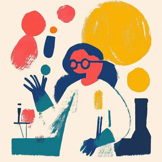 Studio Kera Volt style, Midjourney V6.1: editorial illustration for popular scientific magazine cover
