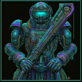 Canyonregister style, Midjourney V6.1: concept art character design of retropunk steam knight