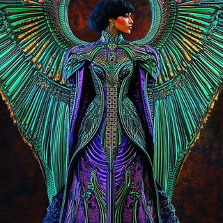 Canyonregister style, Midjourney V6.1: haute-couture fashion outfit