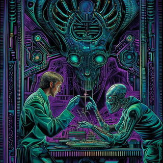 Canyonregister style, Midjourney V6.1: editorial illustration for popular scientific magazine cover