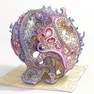 Glacioneon style, Midjourney V6.1: abstract 3D render