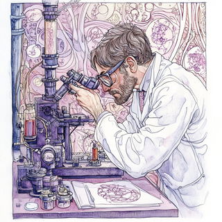 Glacioneon style, Midjourney V6.1: editorial illustration for popular scientific magazine cover