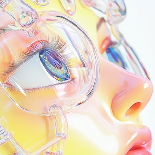 Inkshoujo style, Midjourney V6.1: abstract 3D render