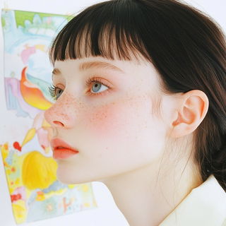 Inkshoujo style, Midjourney V6.1: photographic portrait of female protagonist
