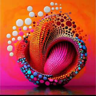 Balloonsamba style, Midjourney V6.1: abstract 3D render