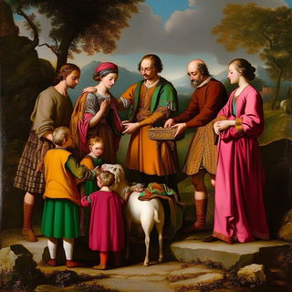 Balloonsamba style, Midjourney V6.1: classical 18th-century oil painting