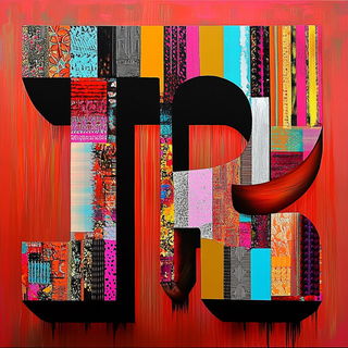 Balloonsamba style, Midjourney V6.1: typographic composition with large letters