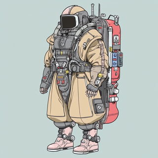 Raven Crucible style, Midjourney V6.1: concept art character design of retropunk steam knight