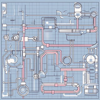 Raven Crucible style, Midjourney V6.1: technical infrastructure blueprint schematics