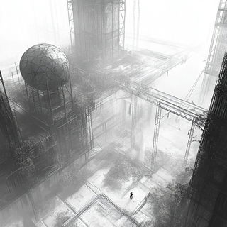 Impastoweave style, Midjourney V6.1: megacity with futuristic bioarchitecture