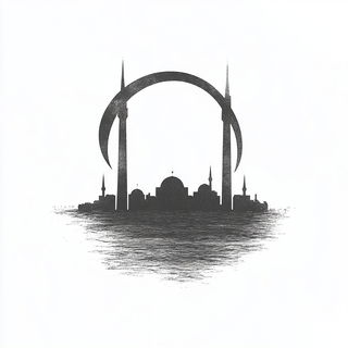 Impastoweave style, Midjourney V6.1: bold minimalist logo design for Istanbul city municipal services
