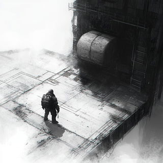 Impastoweave style, Midjourney V6.1: cinematic shot from sci-fi movie