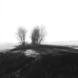 Impastoweave style, Midjourney V6.1: realistic landscape photograph of quiet dawn