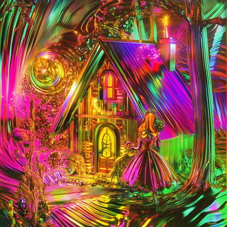 Clifforia style, Midjourney V6.1: retro fairy-tale illustration