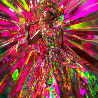 Clifforia style, Midjourney V6.1: haute-couture fashion outfit