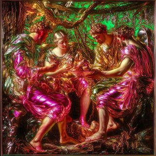 Clifforia style, Midjourney V6.1: classical 18th-century oil painting