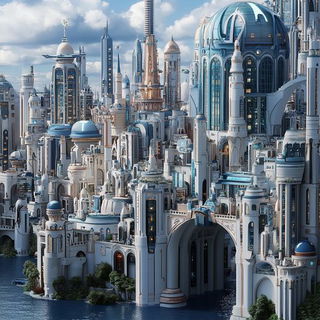 Punchline Prairie style, Midjourney V6.1: megacity with futuristic bioarchitecture