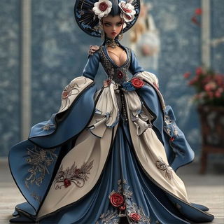 Punchline Prairie style, Midjourney V6.1: haute-couture fashion outfit