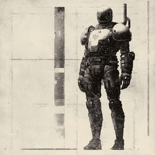 Neonopalism style, Midjourney V6.1: concept art character design of retropunk steam knight