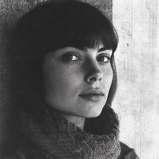 Neonopalism style, Midjourney V6.1: photographic portrait of female protagonist