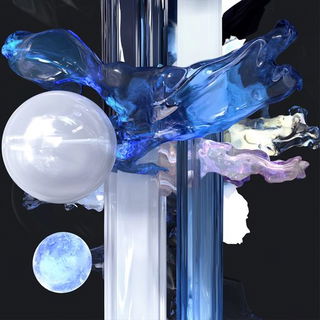 Glazefolk style, Midjourney V6.1: abstract 3D render