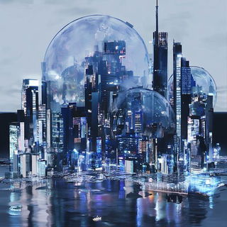 Glazefolk style, Midjourney V6.1: megacity with futuristic bioarchitecture