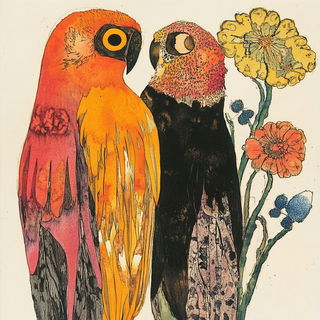 Umber Isobarism style, Midjourney V6.1: traditional folk art