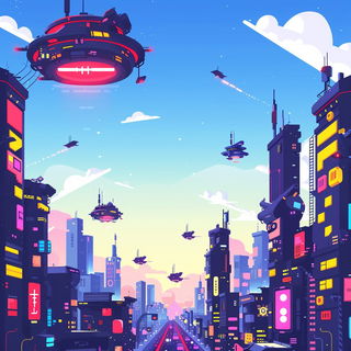 Chromatic Actionist Print style, Midjourney V6.1: megacity with futuristic bioarchitecture