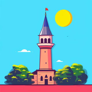 Chromatic Actionist Print style, Midjourney V6.1: bold minimalist logo design for Istanbul city municipal services