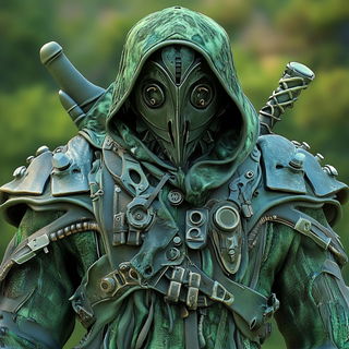 Gutterlight Monument style, Midjourney V6.1: concept art character design of retropunk steam knight